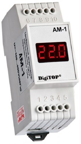 Амперметр однофазный цифровой на DIN-рейку DigiTOP АМ-1 63А картинка